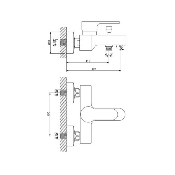 NEWARC - Master Banyo Bataryası Krom 187511