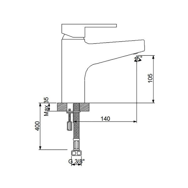 NEWARC - Master Yüksek Lavabo Bataryası Krom 187525