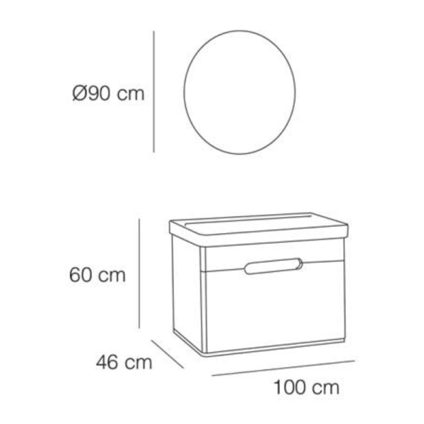 FYM Mega 105 cm Banyo Dolabı
