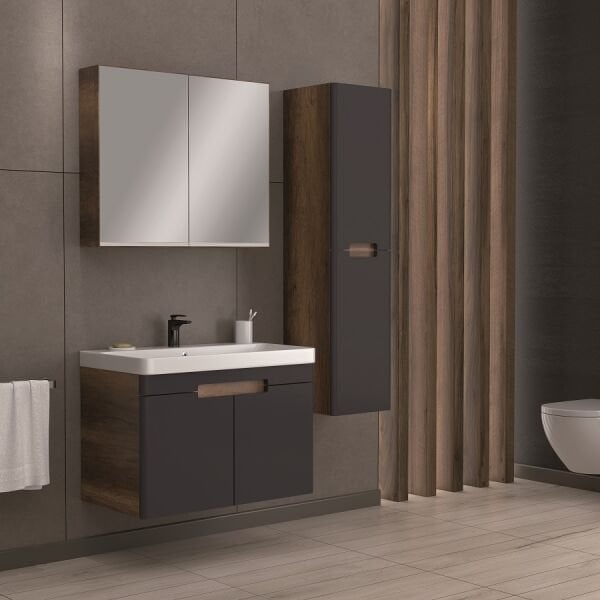 Smart Trend 80 cm Antrasit Banyo Dolabı