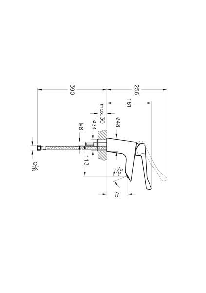Artema Solid S Bedensel Engelli Lavabo Bataryası Krom