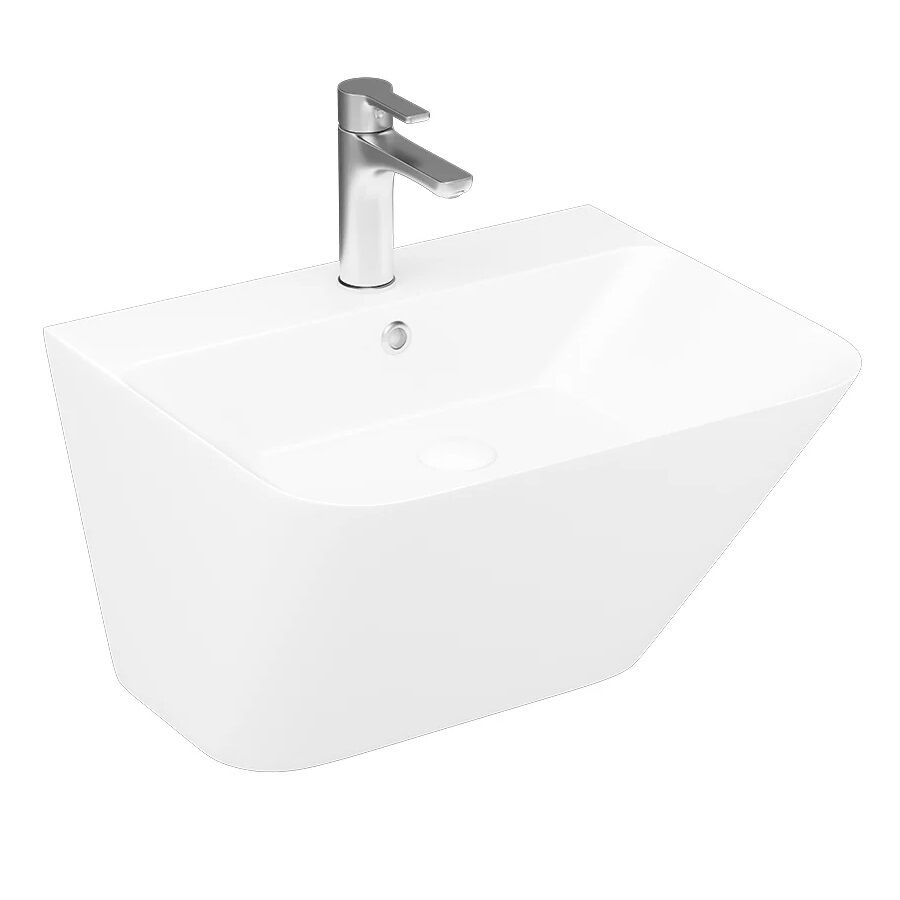 Lucco Moena 55 cm  Monoblok Lavabo, Mat Beyaz