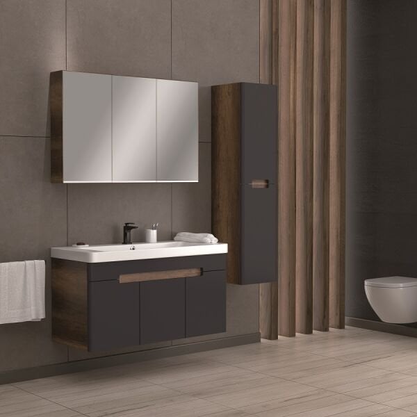 Smart Trend 105 cm Antrasit Banyo Dolabı