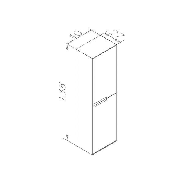Orka Craft 80 cm  Ceviz Antrasit Lavabo Banyo Dolabı