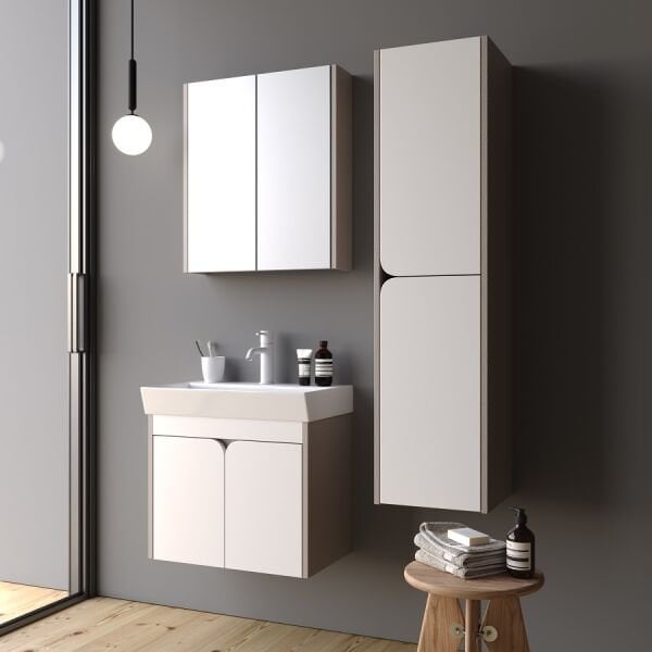 Smart Miya 60 cm Beyaz Banyo Dolabı