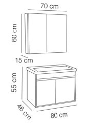 Fym New Koza Banyo Dolabı 80 Cm