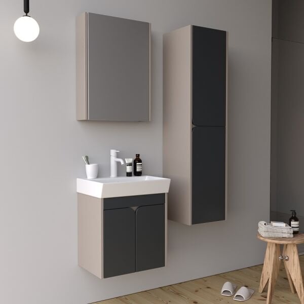 Smart Miya 50 cm Antrasit Banyo Dolabı