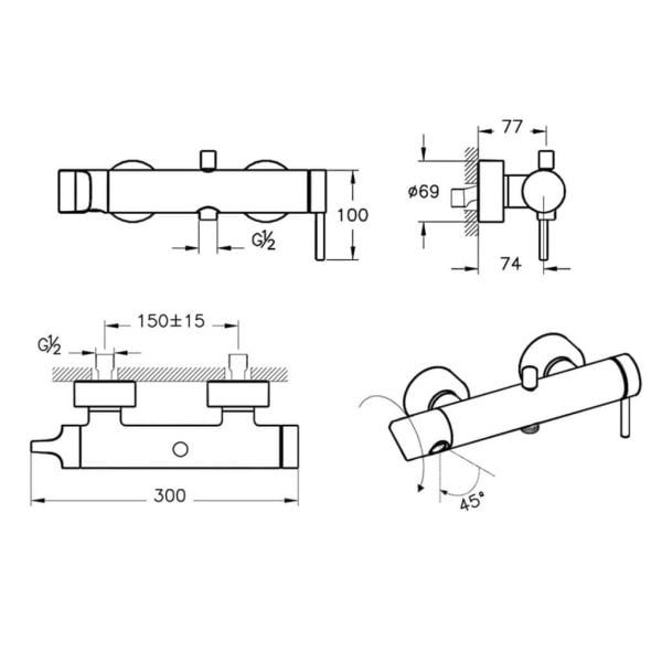 Vitra Origin  Banyo Bataryası, Bakır