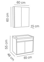 Fym New Koza Banyo Dolabı 65 Cm