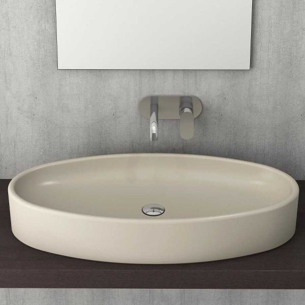 BOCCHI Vessel Elips Çanak Lavabo, 85 cm, Mat Kaşmir