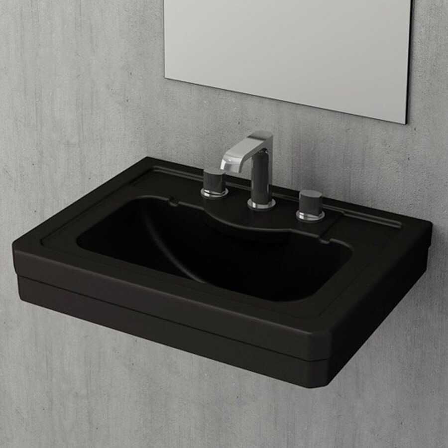 BOCCHI Verona Lavabo, 60 cm, Mat Siyah