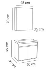 Fym New İdea Banyo Dolabı 60 Cm Meşe