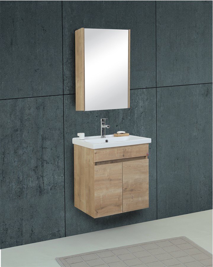 Fym New İdea Banyo Dolabı 60 Cm Meşe