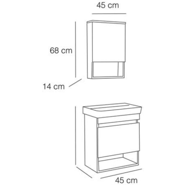 FYM Astra 45 cm Banyo Dolabı