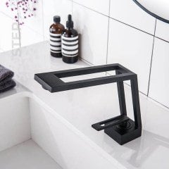 NEWARC Step Hole Siyah Lavabo Bataryası