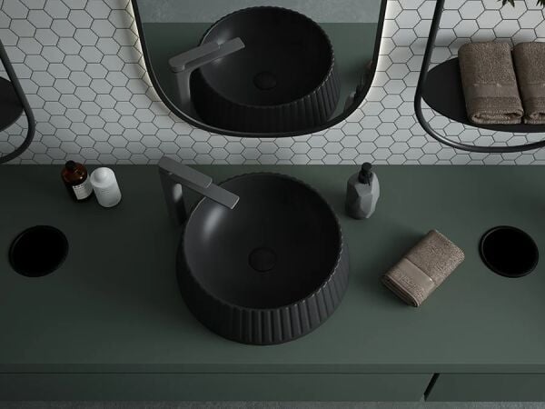 Lucco Deep 40 cm Çanak Lavabo Mat Siyah