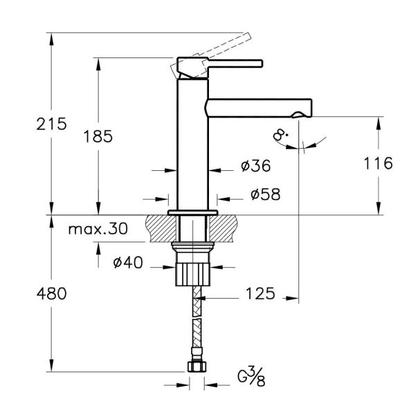 Vitra Origin Lavabo Bataryası Bakır