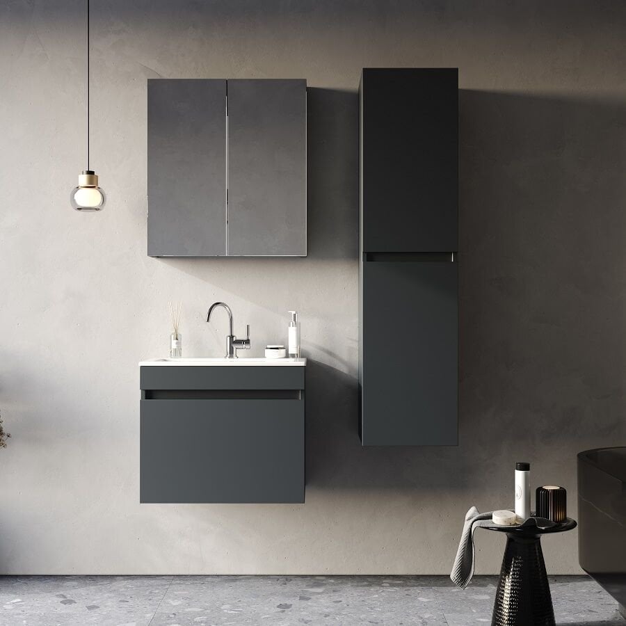 Smart Viva 60 cm Antrasit Banyo Dolabı