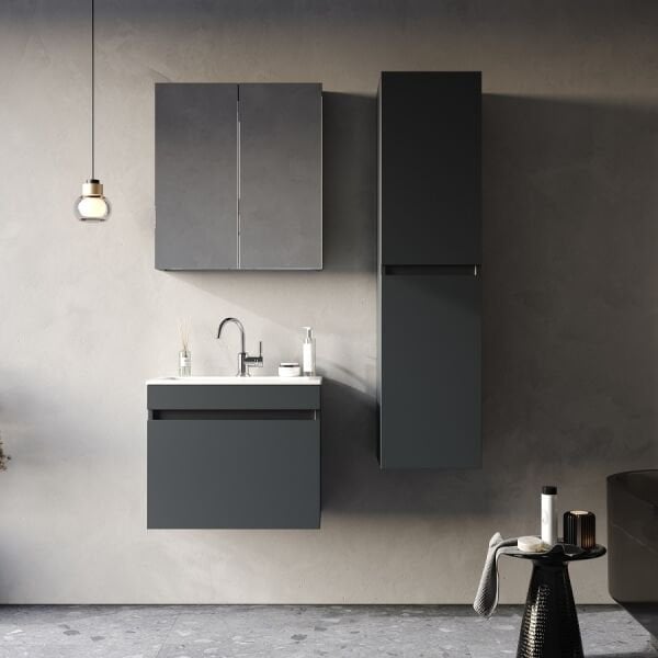 Smart Viva 60 cm Antrasit Banyo Dolabı