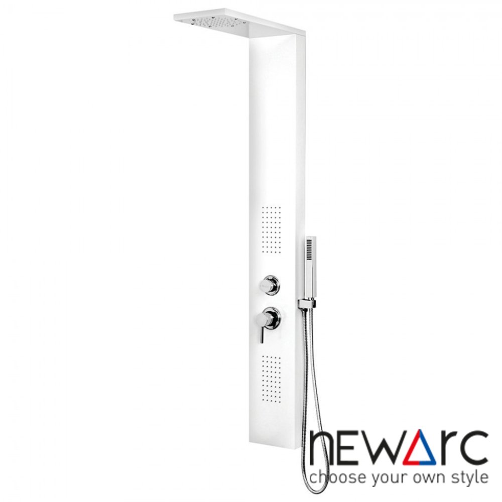 Newarc Idea Masajlı Duş Paneli Beyaz