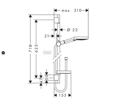 Hansgrohe Raindance Select 120 Sürgülü Duş seti