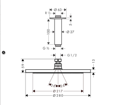 Hansgrohe Croma 280 Tepe Duşu