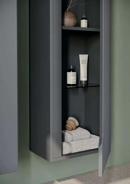 Orka Varna 100 cm Mat Antrasit  Banyo Dolabı