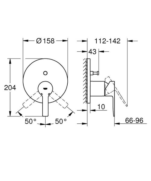 Grohe Lineare Ankastre Duş Bataryası