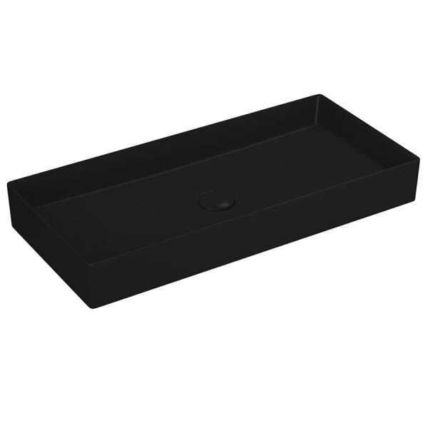 Lucco Balance 75 cm Tezgah Üstü Lavabo Mat Siyah