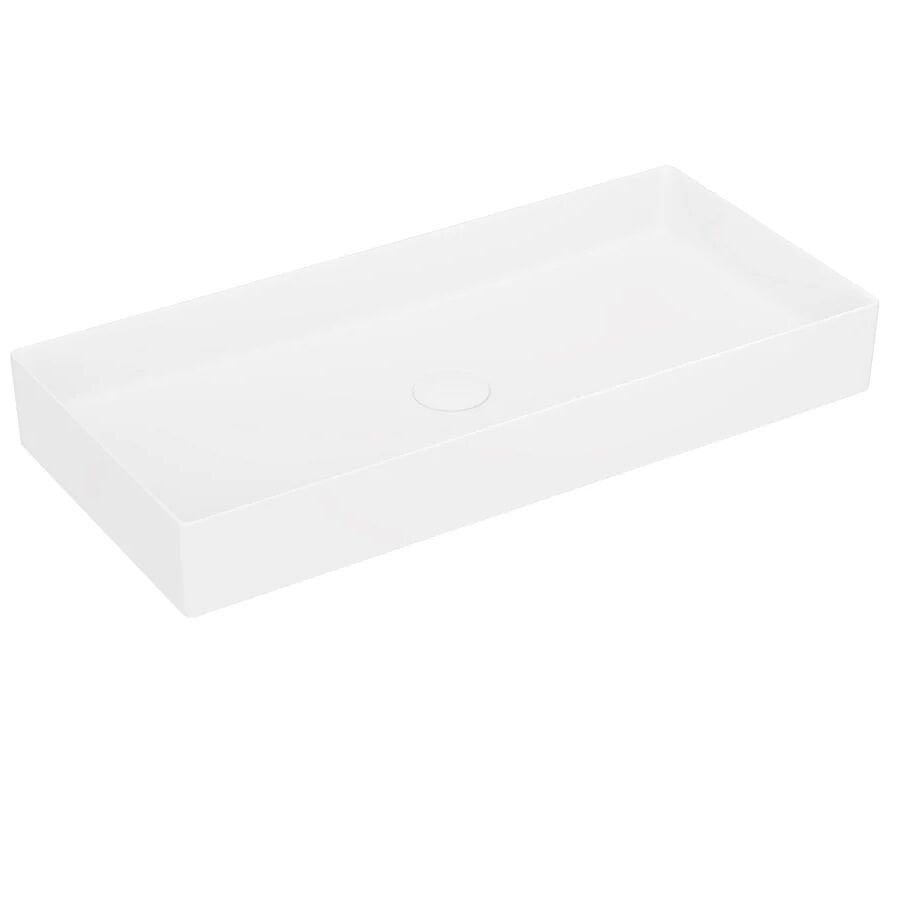 Lucco Balance 75 cm Tezgah Üstü Lavabo Mat Beyaz