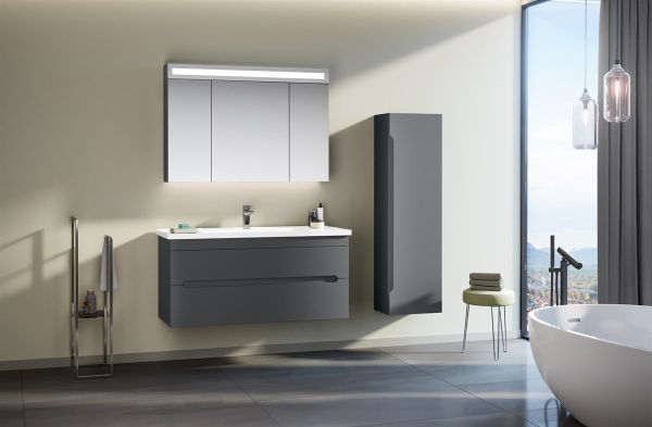 Orka Varna 120 cm Mat Antrasit  Banyo Dolabı