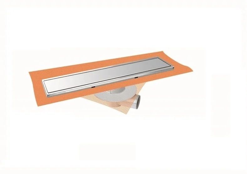 Seramik Seviyeli  Plain Izgaralı 50 cm Lineer Paslanmaz Duş Kanalı