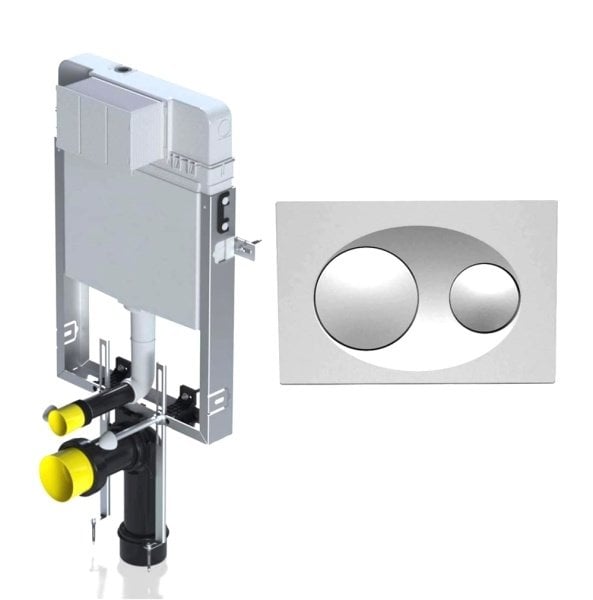 ECA Serel  Smooth Gömme Rezervuar ve Buton (8 Cm)