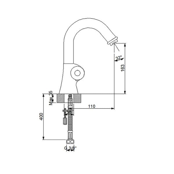 NEWARC Tekno Termostatik Lavabo Bataryası