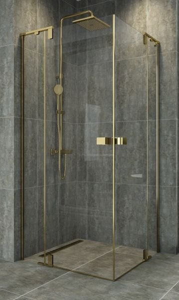 Aquanil Yortsel 110x110  Kare Altın Duşakabin 100x100