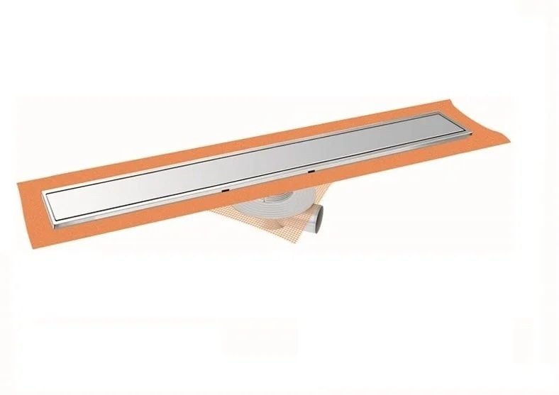 Seramik Seviyeli  Plain Izgaralı 90 cm Lineer Paslanmaz Duş Kanalı