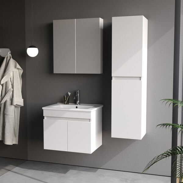 Smart Defne 65 cm Beyaz Banyo Dolabı