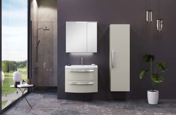 Orka Urla 90 cm  Parlak Kaşmir  Banyo Dolabı