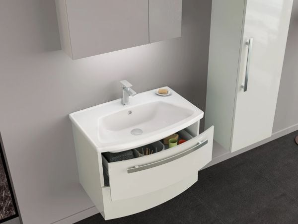 Orka Urla 90 cm  Parlak Kaşmir  Banyo Dolabı