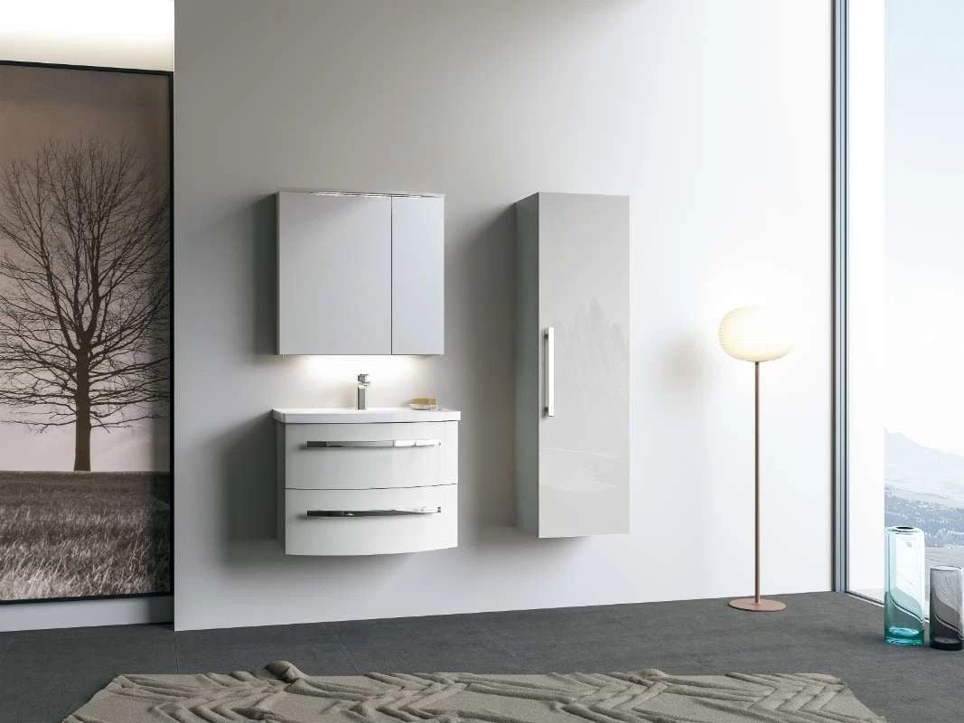 Orka Urla 90 cm  Parlak Kaşmir  Banyo Dolabı