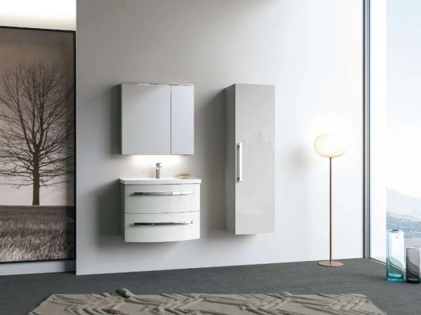 Orka Urla 90 cm  Parlak Kaşmir  Banyo Dolabı