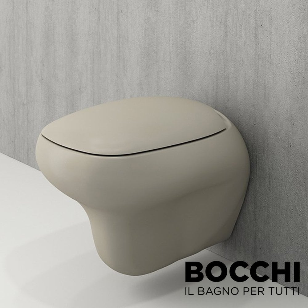 BOCCHI Fenice Asma Klozet, Mat Kaşmir Klozet Kapağı Dahil