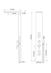 NEWARC İdea Gagalı Duş Paneli Altın