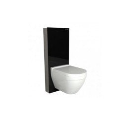 Bocchi Glass Box Asma Klozetler İçin Duvar Önü Siyah Rezervuar