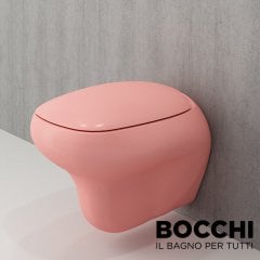 BOCCHI Fenice Asma Klozet, Mat Somon Klozet Kapağı Dahil