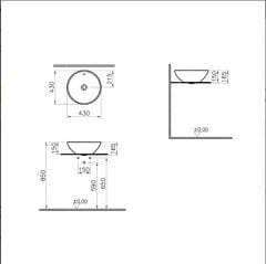 VitrA Options Çanak Lavabo, 43 cm