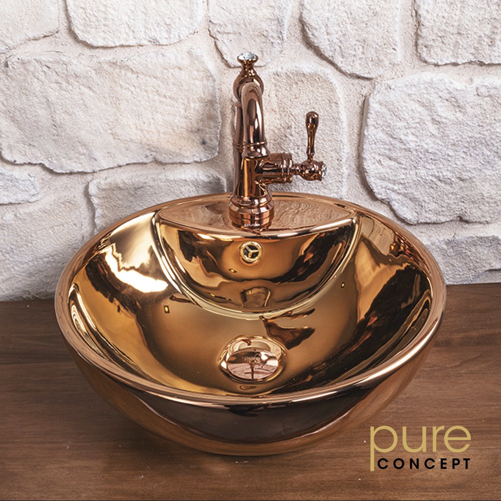 Pure C-200 Çanak Lavabo 46 cm Altın Sarı