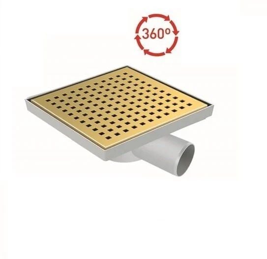 Mesa 20x20 Plastik Gövdeli Dönerli Duş Süzgeci Delikli Altın
