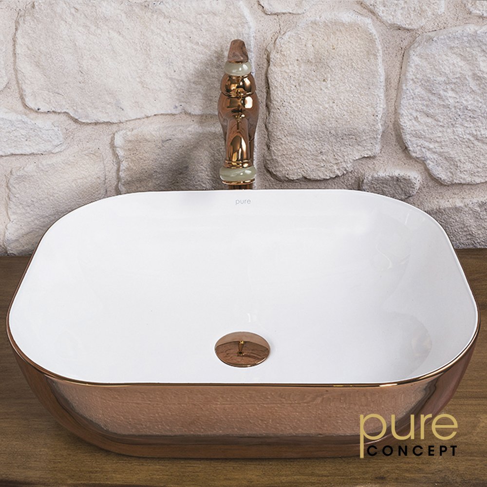 Pure CW-280 Çanak Lavabo 48 cm Bakır-Beyaz