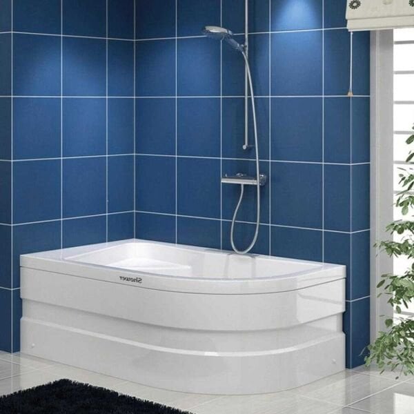 Shower Anteres Oturmalı Asimetrik Küvet (Sol)